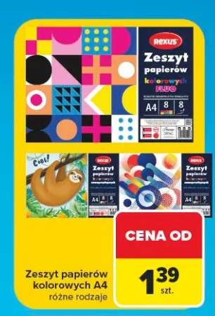 Zeszyt papierów kolorowych Rexus A4