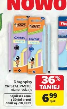 Długopisy Cristal Pastel BIC