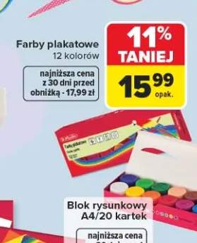 Farby plakatowe 12 kolorów Herlitz