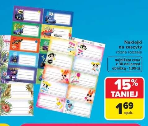 Naklejki na zeszyty