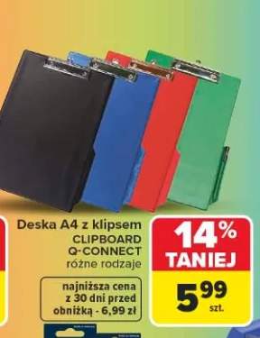 Deska A4 z klipsem Clipboard Q-Connect