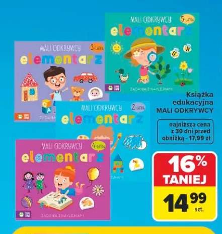 Książka edukacyjna Mali Odkrywcy Elementarz 2-latka +3 warianty