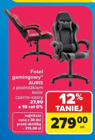 Fotel gamingowy AURIS z podnóżkiem