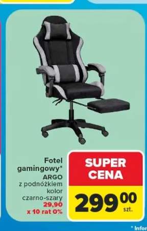 Fotel gamingowy ARGO z podnóżkiem