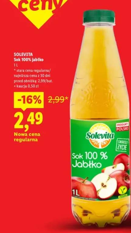 Sok 100% jabłko Solevita