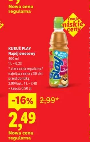 Napój owocowy Kubuś Play