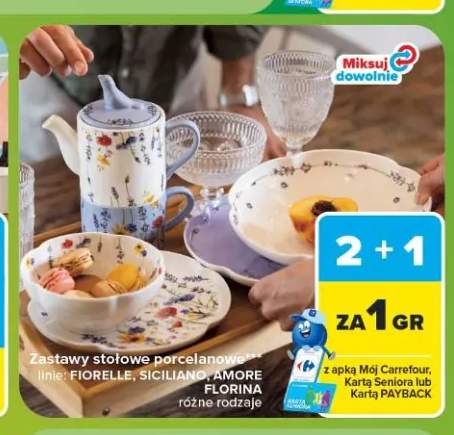Zestaw stołowy porcelanowy Florina Amore +2 warianty