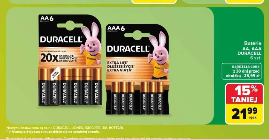 Baterie AAA Duracell 6-pak +1 wariant