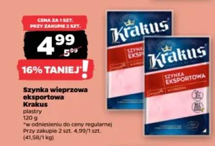 Szynka wieprzowa eksportowa plastry Krakus
