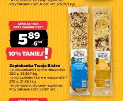 Zapiekanka z pieczarkami i serem mozzarella Twoje Bistro