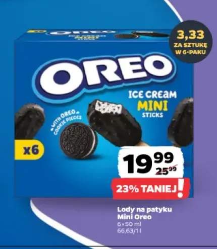 Lody na patyku Mini Oreo 6-pak