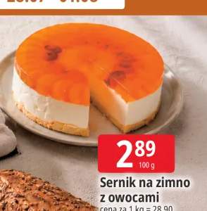 Sernik na zimno z owocami