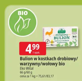 Bulion w kostkach drobiowy bio Eko Wital +2 warianty