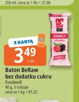 Baton BeRaw bez dodatku cukru Foodwell