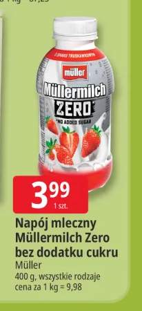 Napój mleczny Müllermilch Zero bez dodatku cukru Müller