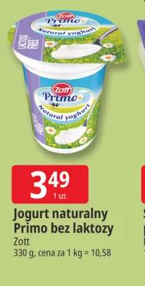 Jogurt naturalny Primo bez laktozy Zott