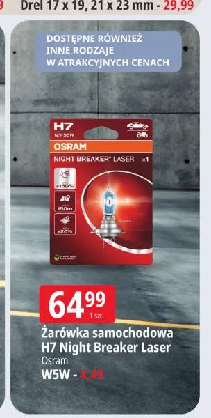 Żarówka samochodowa Osram H7 Night Breaker Laser +1 wariant