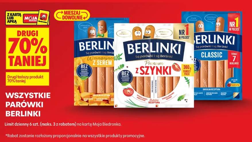 Parówki Berlinki +2 warianty