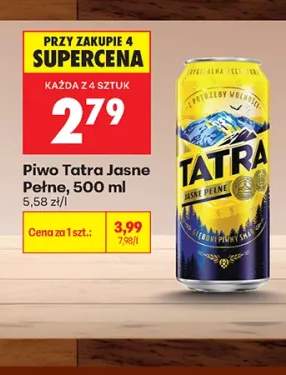Piwo Tatra Jasne Pełne