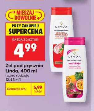 Żel pod prysznic Linda Kremowa Truskawka +1 wariant