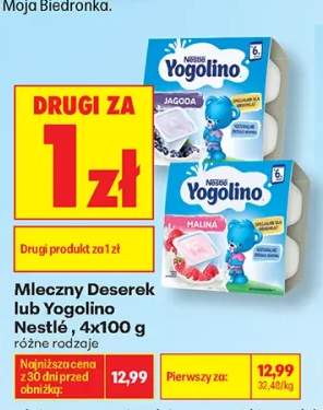 Deserek mleczny Nestlé Yogolino jagoda +1 wariant