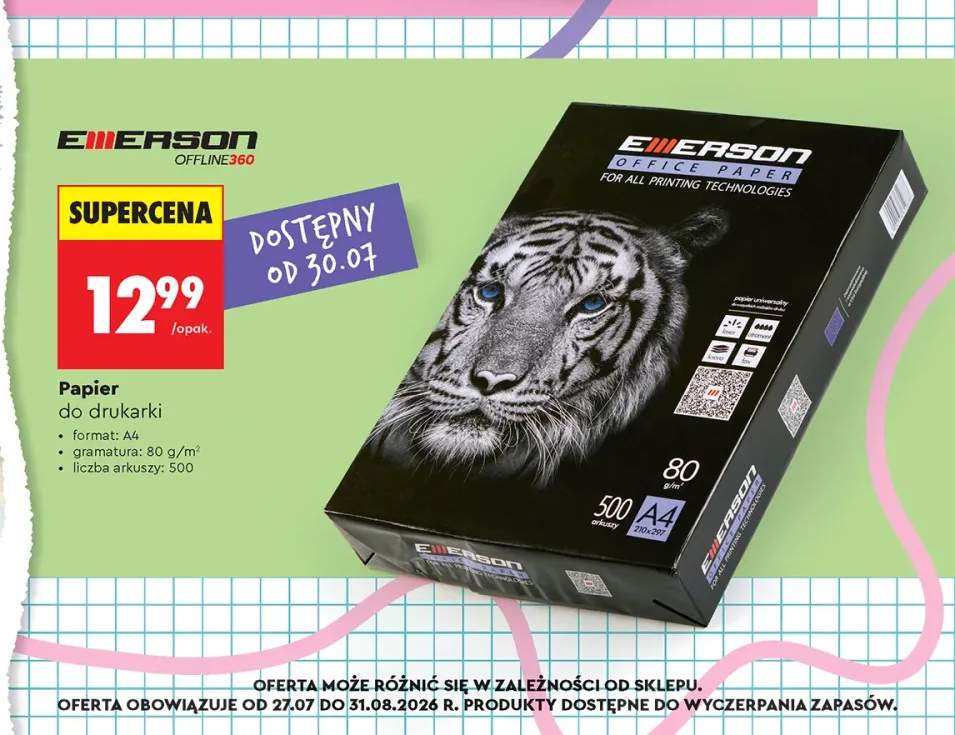 Papier do drukarki Emerson A4 80 g/m²