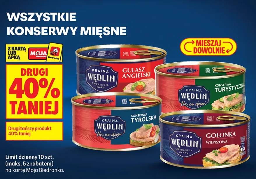 Konserwy mięsne Kraina Wędlin +3 warianty
