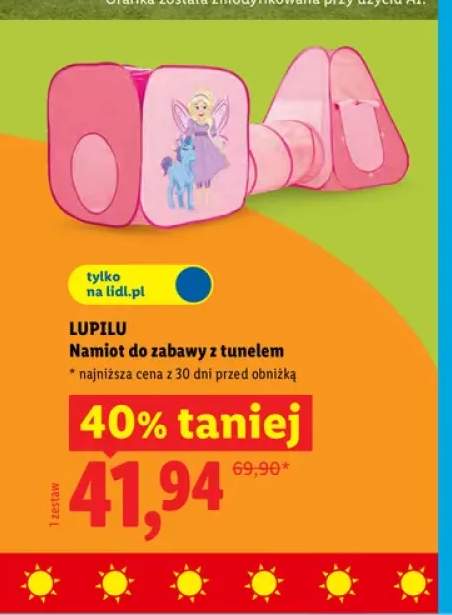 Namiot do zabawy z tunelem Lupilu
