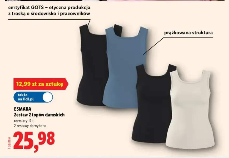 Zestaw 2 topów damskich ESMARA