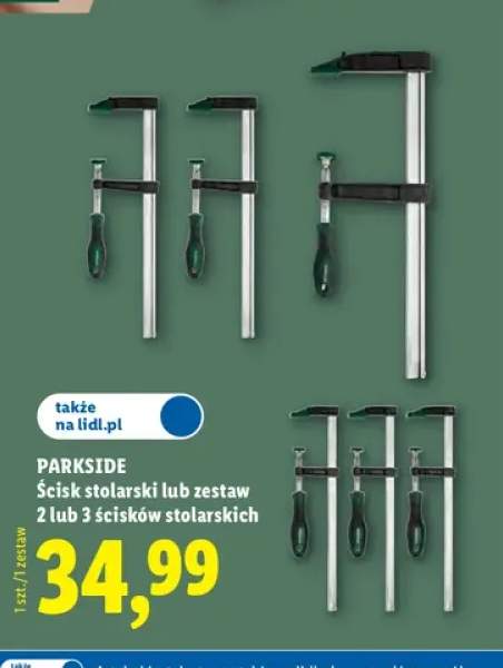 Ściski stolarskie Parkside 2-pak +1 wariant