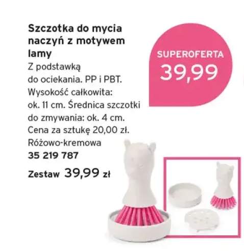 Szczotka do mycia naczyń z motywem lamy