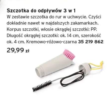 Szczotka do odpływów 3 w 1