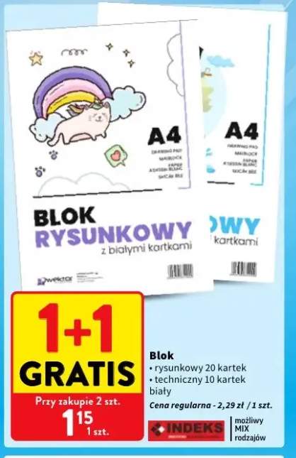 Blok rysunkowy Wektor A4 20 kartek +1 wariant