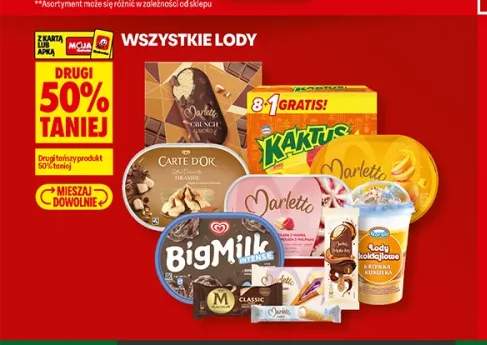 Lody +5 wariantów