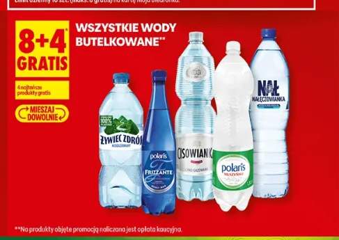 Wody butelkowane +4 warianty