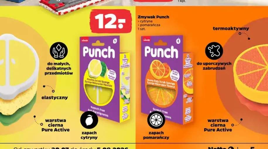 Zmywak Vileda Punch cytryna +1 wariant
