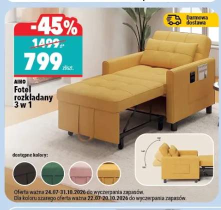 Fotel rozkładany Aiho 3 w 1