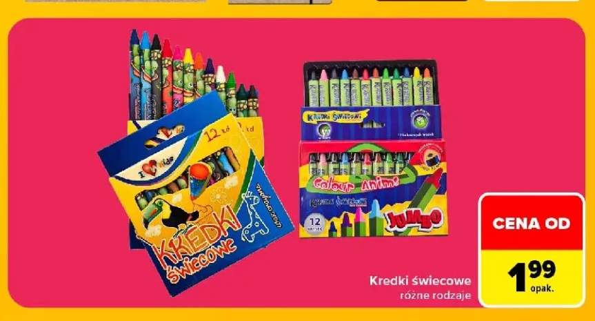 Kredki świecowe W Kids 12 kolorów +1 wariant