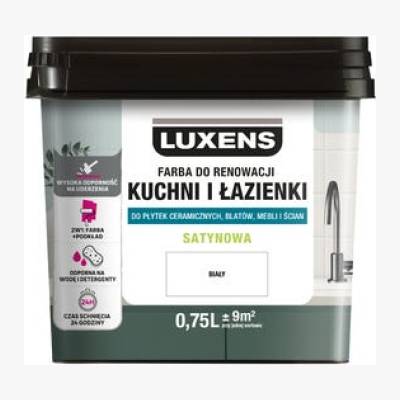 Farba do renowacji Kuchni i Łazienki White 5 0.75 l Satynowa Luxens