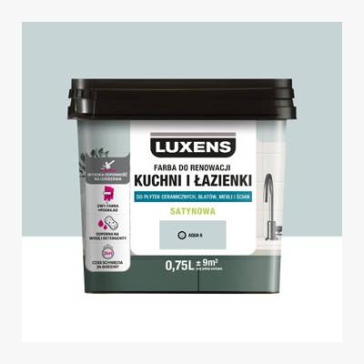 Farba do renowacji Kuchni i Łazienki Aqua 6 0.75 l Satynowa Luxens
