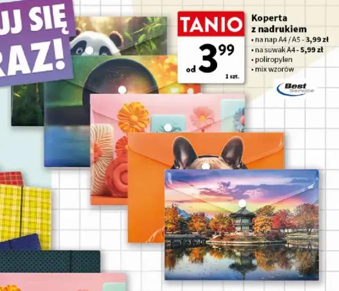 Koperta z nadrukiem na nap A4 Best Service +2 warianty