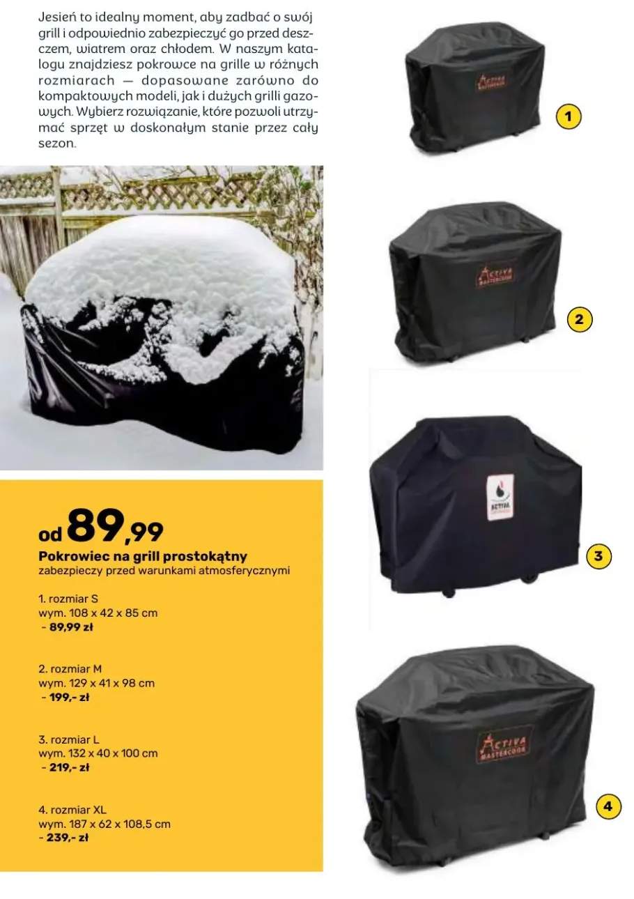 Pokrowiec na grill prostokątny Activa rozmiar S 108x42x85 cm