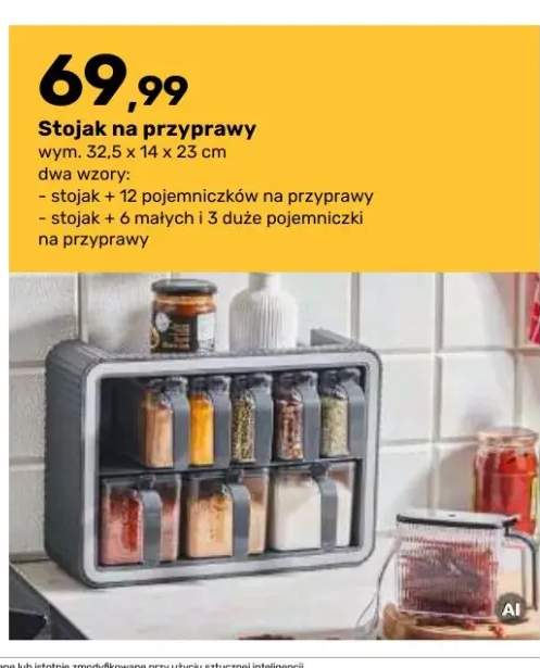Stojak na przyprawy z 12 pojemniczkami +1 wariant