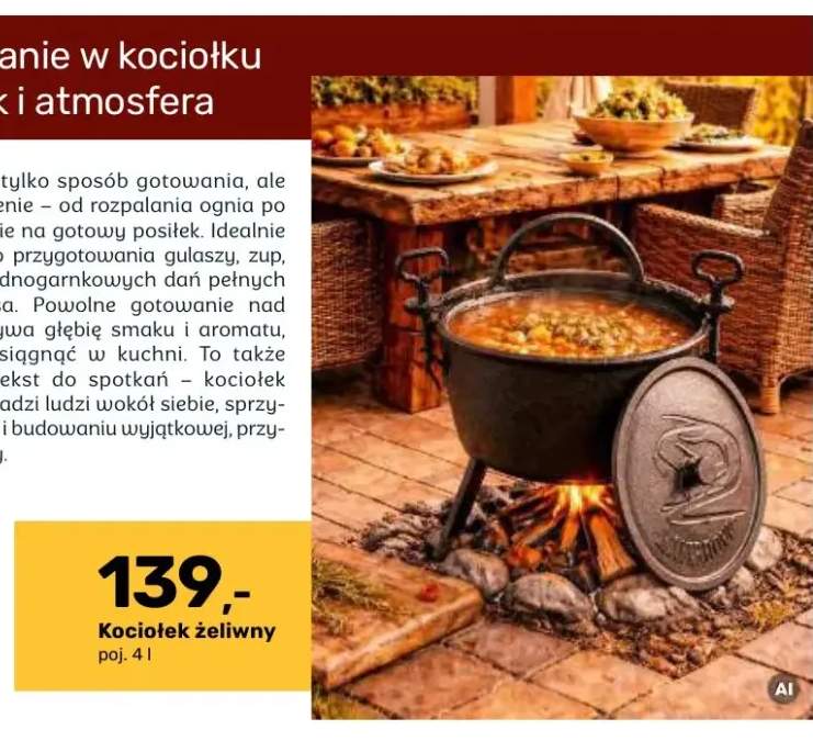 Kociołek żeliwny poj. 4 l