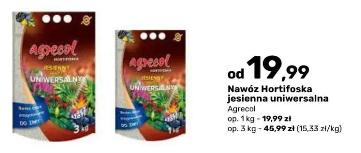 Nawóz Hortifoska jesienna uniwersalna Agrecol