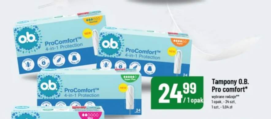 Tampony o.b. ProComfort Super Plus +3 warianty