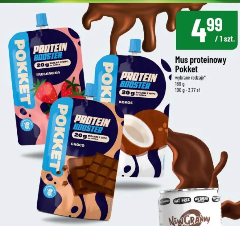 Mus proteinowy Pokket kokos +2 warianty