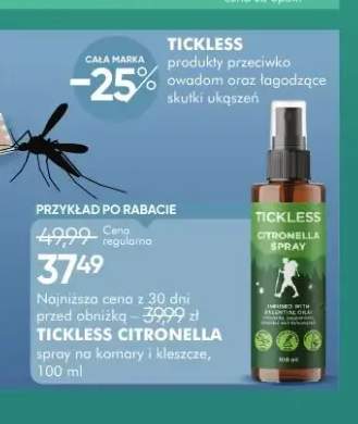 Spray na komary i kleszcze Tickless Citronella