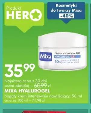 Krem intensywnie nawilżający Mixa Hyalurogel Rich