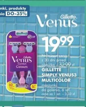 Maszynki do golenia Gillette Simply Venus 3 Multicolor